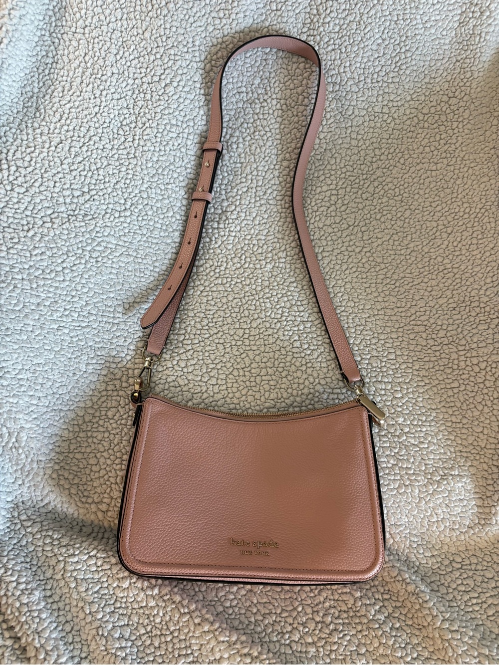 kate spade Blush Pink Pebbled Leather Crossbody Bag